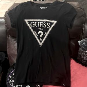 Guess size large black womens tee